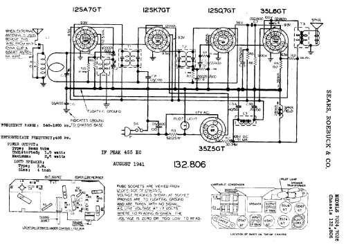 Silvertone 7024 Ch= 132.806,; Sears, Roebuck & Co. (ID = 684829) Radio