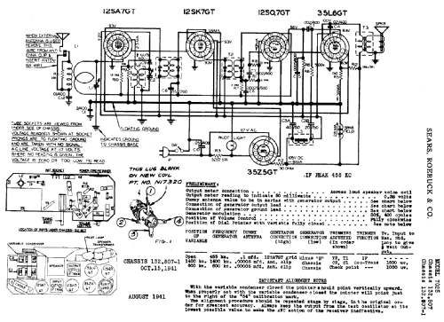 Silvertone 7025 Ch= 132.807, ,; Sears, Roebuck & Co. (ID = 684856) Radio