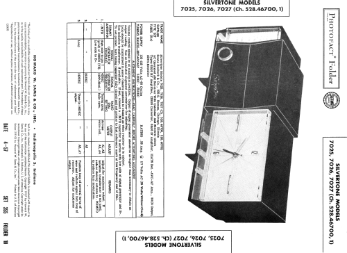 Silvertone 7025 Ch= 528.46701; Sears, Roebuck & Co. (ID = 1848291) Radio