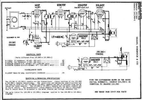 Silvertone 7035 Ch= 100.380; Sears, Roebuck & Co. (ID = 255434) Radio