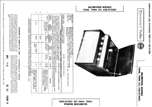 Silvertone 7046A Ch= 528.47210; Sears, Roebuck & Co. (ID = 2402093) Radio