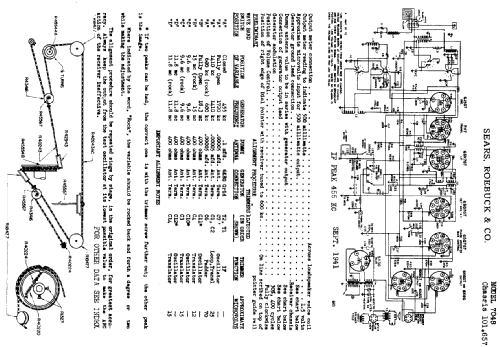 Silvertone Order= 57KM 7048 Ch= 101.657; Sears, Roebuck & Co. (ID = 662990) Radio