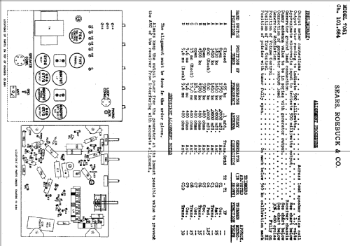 Silvertone 7051 Ch= 101.684; Sears, Roebuck & Co. (ID = 663842) Radio