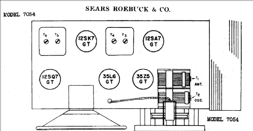 Silvertone Order= 57K 7054 Ch= 110.426; Sears, Roebuck & Co. (ID = 609095) Radio