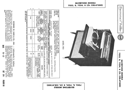 Silvertone 7054B Ch= 528.47300; Sears, Roebuck & Co. (ID = 2450232) Radio