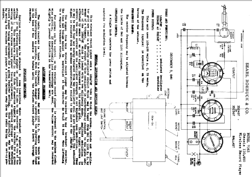 Silvertone 7063 Ch= 110.450; Sears, Roebuck & Co. (ID = 669707) R-Player