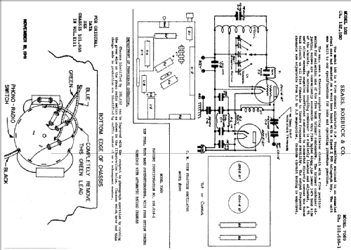 Silvertone Order= 57KM 7069 Ch= 101.658; Sears, Roebuck & Co. (ID = 685284) Radio