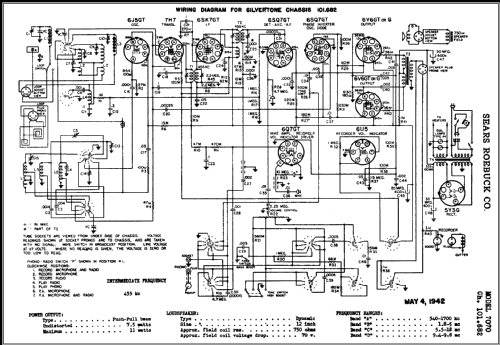 Silvertone Order= 57KM 7070 Ch= 101.682-1; Sears, Roebuck & Co. (ID = 404887) Radio