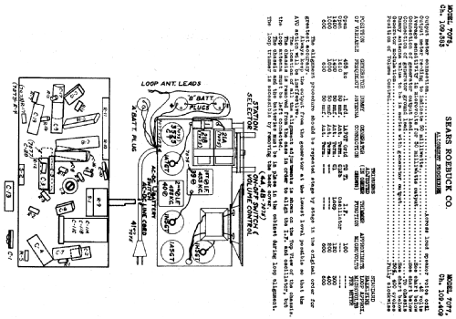 Silvertone 7075 Ch= 109.383; Sears, Roebuck & Co. (ID = 693463) Radio