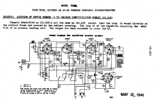 Silvertone 7081 Ch= 101.636-1; Sears, Roebuck & Co. (ID = 696437) Radio