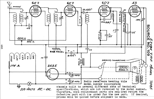 Silvertone 7085 ; Sears, Roebuck & Co. (ID = 1342047) Radio