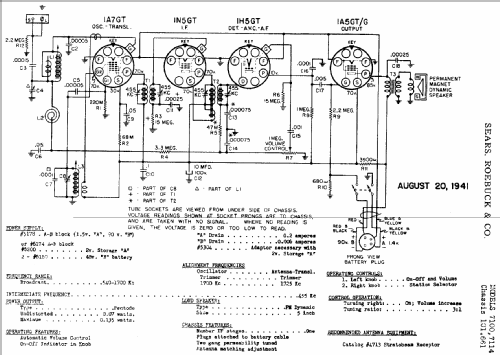 Silvertone 7100 Ch= 101.661; Sears, Roebuck & Co. (ID = 665626) Radio