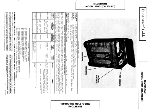 Silvertone 7100 Ch= 101.811; Sears, Roebuck & Co. (ID = 828721) Radio