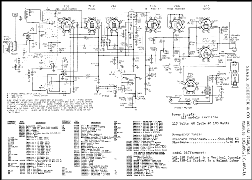 Silvertone 7106 Ch= 101.828-1A; Sears, Roebuck & Co. (ID = 362275) Radio