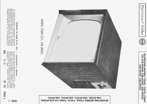 Silvertone 7106A Ch= 528.49200; Sears, Roebuck & Co. (ID = 2470325) Televisore