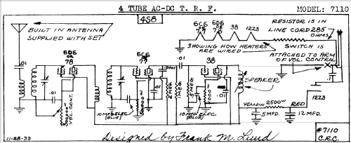 Silvertone 7110 ; Sears, Roebuck & Co. (ID = 1282456) Radio