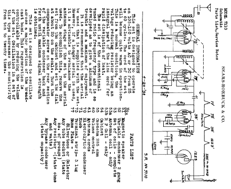 Silvertone 7110 ; Sears, Roebuck & Co. (ID = 665635) Radio