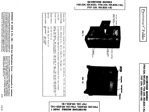 Silvertone 7115 Ch= 101.825; Sears, Roebuck & Co. (ID = 826875) Radio