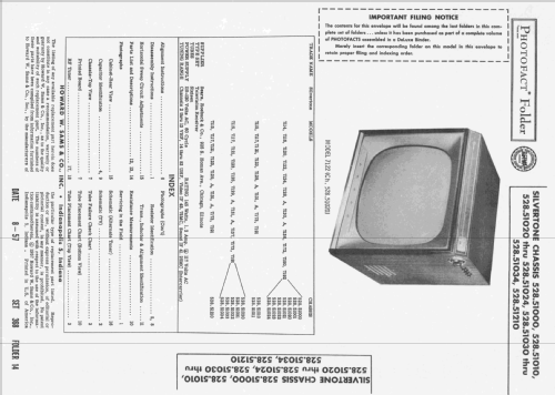 Silvertone 7115 Ch= 528.51011; Sears, Roebuck & Co. (ID = 2425359) Television