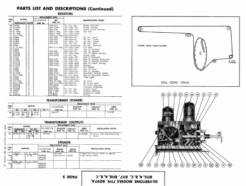 Silvertone 7119 Ch= 101.825-26; Sears, Roebuck & Co. (ID = 458415) Radio