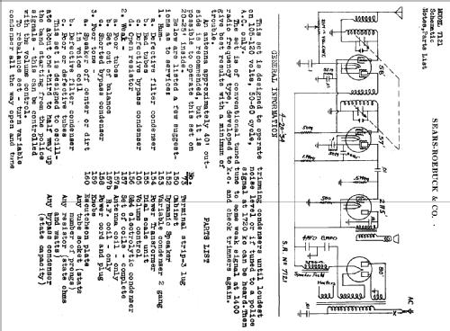 Silvertone 7121 ; Sears, Roebuck & Co. (ID = 665950) Radio