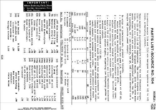 Silvertone 7124 ; Sears, Roebuck & Co. (ID = 1286496) Radio