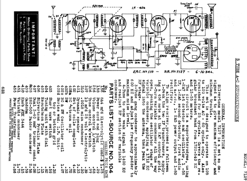 Silvertone 7127 early; Sears, Roebuck & Co. (ID = 1291762) Radio