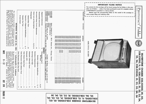 Silvertone 7132 Ch= 528.52002; Sears, Roebuck & Co. (ID = 2433705) Television