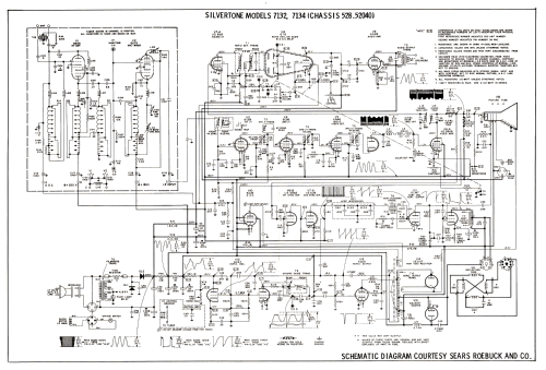 Silvertone 7132 Ch= 528.52040; Sears, Roebuck & Co. (ID = 2592858) Television