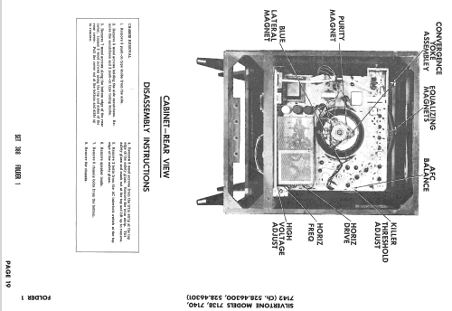 Silvertone 7138 Ch= 528.46301; Sears, Roebuck & Co. (ID = 2529243) Television