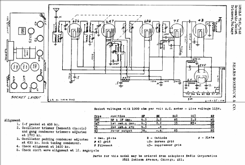 Silvertone 7141 ; Sears, Roebuck & Co. (ID = 666684) Radio