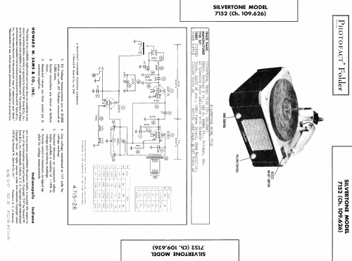 Silvertone 7152 Ch= 109.626; Sears, Roebuck & Co. (ID = 458622) R-Player