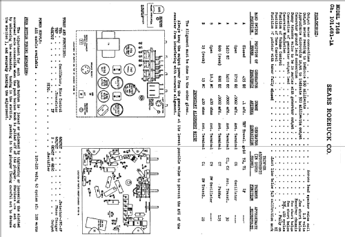 Silvertone 7168 Ch= 101.681-1A; Sears, Roebuck & Co. (ID = 626864) Radio