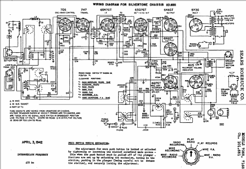 Silvertone 7168 Ch= 101.681; Sears, Roebuck & Co. (ID = 626858) Radio