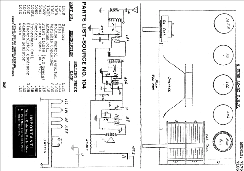 Silvertone 7173 ; Sears, Roebuck & Co. (ID = 1321585) Radio