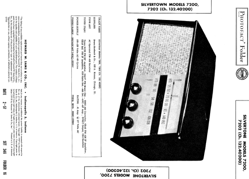 Silvertone 7202 Ch= 132.40200; Sears, Roebuck & Co. (ID = 534833) Radio