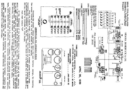 Silvertone 7219 Ch= 110.7219; Sears, Roebuck & Co. (ID = 685397) Radio