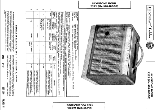 Silvertone 7222 Ch= 528.48000; Sears, Roebuck & Co. (ID = 535508) Radio