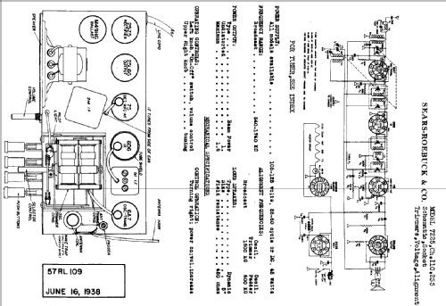 Silvertone 7225 Ch= 110.255; Sears, Roebuck & Co. (ID = 668289) Radio