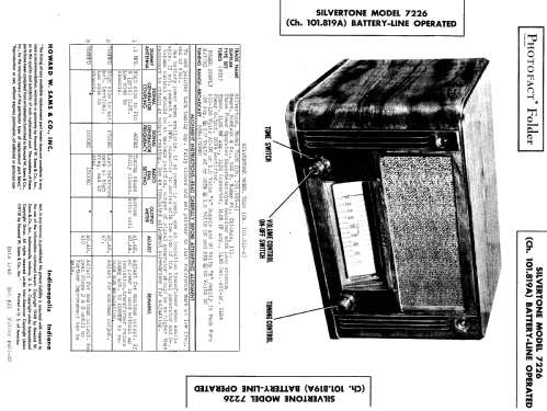 Silvertone 7226 Ch= 101.819A; Sears, Roebuck & Co. (ID = 458725) Radio