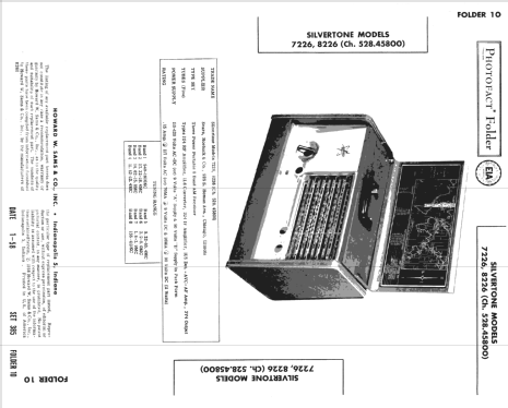 Silvertone 7226 Wayfarer Ch= 528.45800 Order=57D 07226K; Sears, Roebuck & Co. (ID = 1872179) Radio