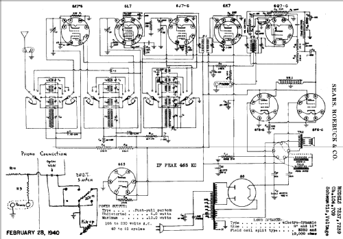 Silvertone 7237 Ch= 104.709; Sears, Roebuck & Co. (ID = 687224) Radio