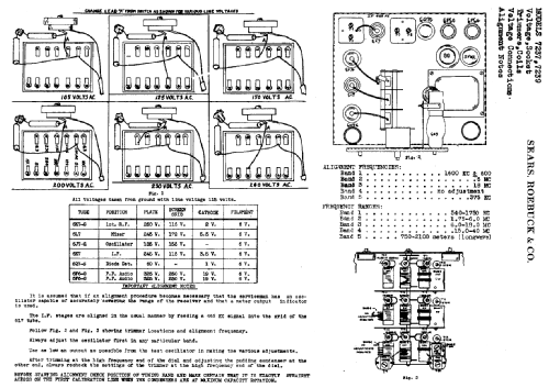 Silvertone 7237 Ch= 104.709; Sears, Roebuck & Co. (ID = 687225) Radio