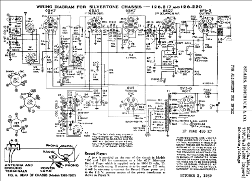 Silvertone 7305 Ch= 126.217; Sears, Roebuck & Co. (ID = 687742) Radio