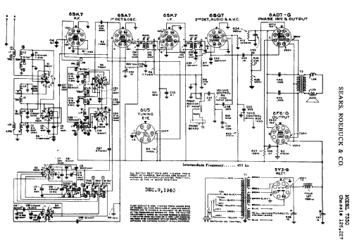 Silvertone 7330 Ch= 126.227; Sears, Roebuck & Co. (ID = 695594) Radio