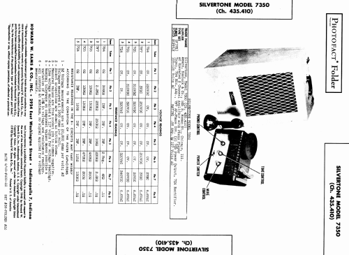 Silvertone 7350 Ch= 435.410; Sears, Roebuck & Co. (ID = 968287) R-Player