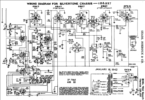 Silvertone 7910 Ch= 126.237; Sears, Roebuck & Co. (ID = 696183) Radio