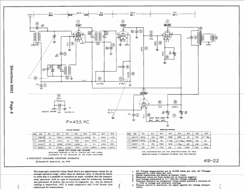 Silvertone 8003 Ch= 132.818-1; Sears, Roebuck & Co. (ID = 1464340) Radio