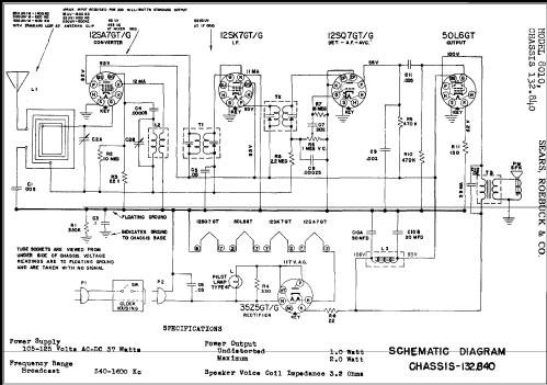 Silvertone 8010 Ch= 132.840; Sears, Roebuck & Co. (ID = 306390) Radio