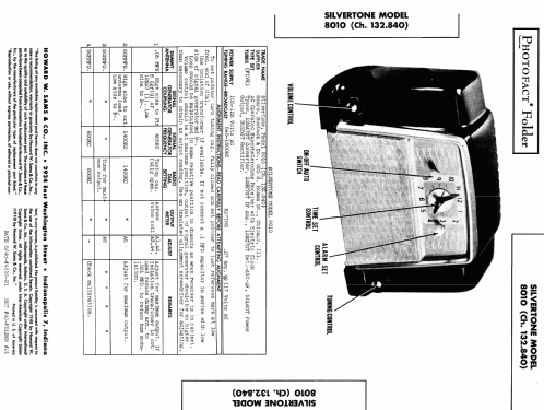 Silvertone 8010 Ch= 132.840; Sears, Roebuck & Co. (ID = 986021) Radio